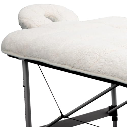 ForPro Premium Quilted Fleece Table Pad Set, Natural, Extra Soft, Hypoallergenic, for Massage Tables, Includes Massage Tab...