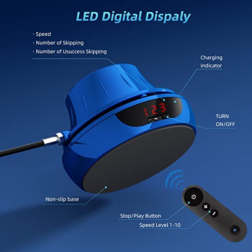 Togieeii Smart Jump Rope Machine Electronic Skipping Ropes 1-10 Speed Level Adjustment Multiplayer Jumping Rope Groups Rop...