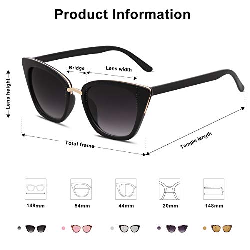 SOJOS Cat Eye Designer Sunglasses Fashion UV400 Protection Glasses SJ2052