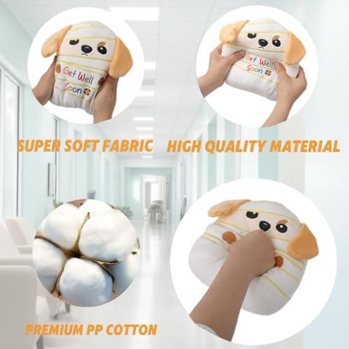 NIUBEHOHO Get Well Soon Dog Plush – Adorable Labrador Stuffed Animal with Bandage Theme, Perfect Get Well Gift for Loved O...