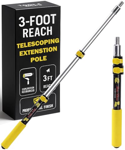 Bates- Extension Pole, 3 Ft Pole, Telescoping Pole, Paint Pole, Extendable Pole, Paint Roller Extension Pole, Painters Pol...