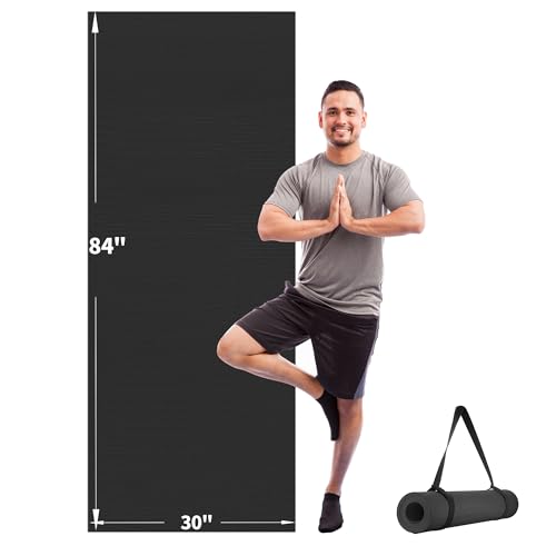 CAMBIVO Yoga Mat for Women and Men, Extra Long and Wide Exercise Mat(72"x48"/84"x30"), Large Non Slip Workout Mat for Yog...