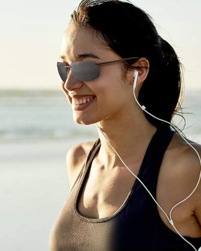 JIM HALO Sport Sunglasses for Men Women TR90 Rimless Frame for Running Fishing Cycling Driving