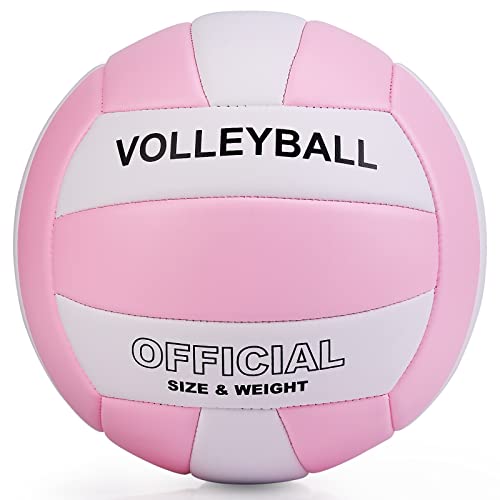 EVZOM 6 Pack Volleyballs Soft Beach Volleyball Official Size 5 for Outdoor/Indoor/Pool/Gym/Training Premium Volleyball Dur...