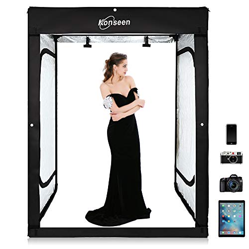 Professional Photo Light Box Photography Studio Dimmable LED Large Shooting Tent Cube 47x39x78inch Video Continuous Lighti...