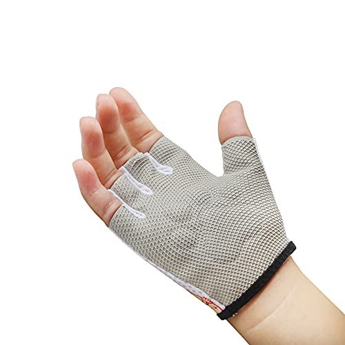 Kids Half Finger Gymnastics Gloves for Age 1-9 Boys Girls Climbing Biking Good Grip Control Gloves for Gymnastics Balance ...