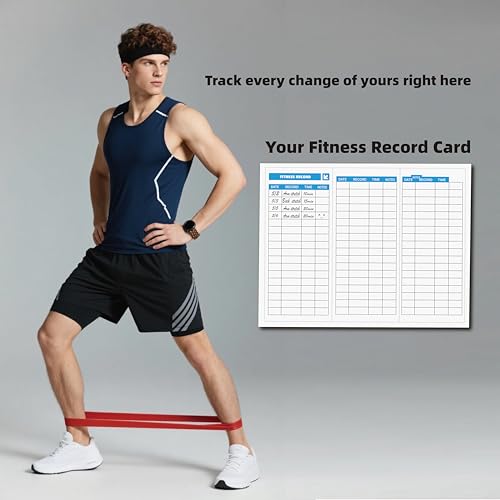 DawnStride 6-Levels Resistance Exercise Loop Bands Set – Elastic Workout Bands for Yoga, Strength Training, Physical Thera...