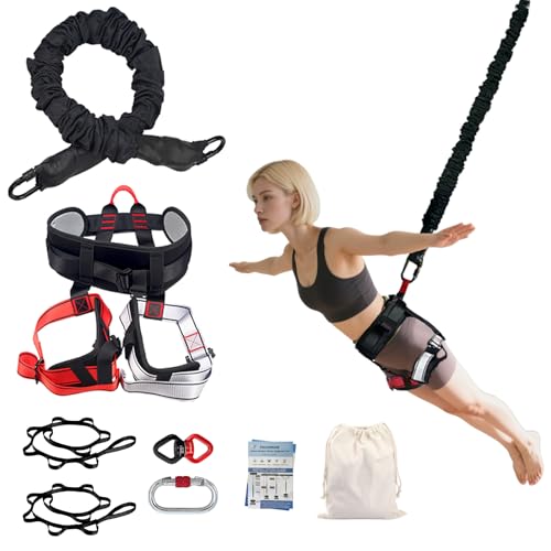 PRIORMAN Bungee Fitness Set, Heavy Resistance Band Set, Professional 4D Yoga Bungee Rope Workout Equipment W/6 Sizes, for ...