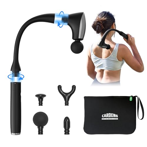 CAREKING 2-in-1 Detachable Muscle Massage Gun Deep Tissue with 20'' Extension Handle, Back and Neck Massager for Pain Reli...