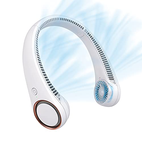 CIVPOWER Neck Fan: Portable Personal Neck Cooling Rechargeable Bladeless Fan - Hands Free 3 Speed 4000 mAh Battery USB Ope...