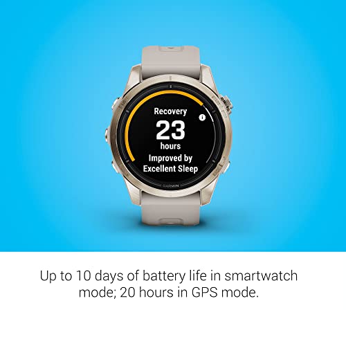 Garmin epix Pro (Gen 2) Sapphire Edition, 42mm, High Performance Smartwatch, Advanced Training Technology, Built-in Flashl...