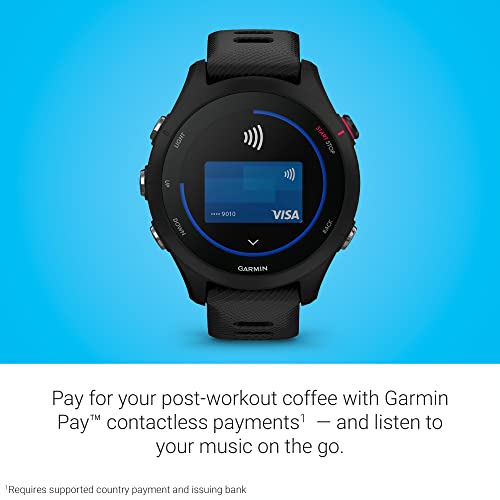 Garmin Forerunner 255S Music, Smaller GPS Running Smartwatch with Music, Advanced Insights, Long-Lasting Battery, Black (R...