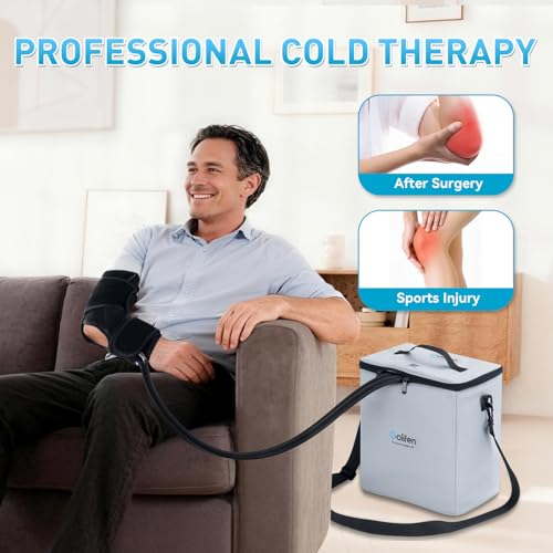 Golifen Cold Therapy Machine with Programmable Timer, Portable Ice Machine for Knee After Surgery, Cryotherapy Pain Relief...