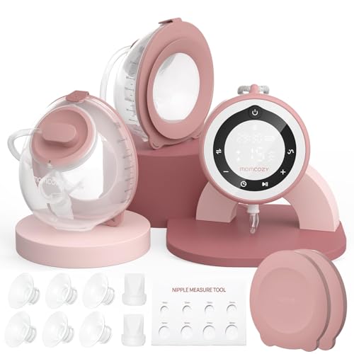Momcozy Breast Pump V1 Pro Hospital-Grade, Hands-Free & Portable Wearable Pump, Upgraded Electric Pump with 3 Fine-Tuned R...