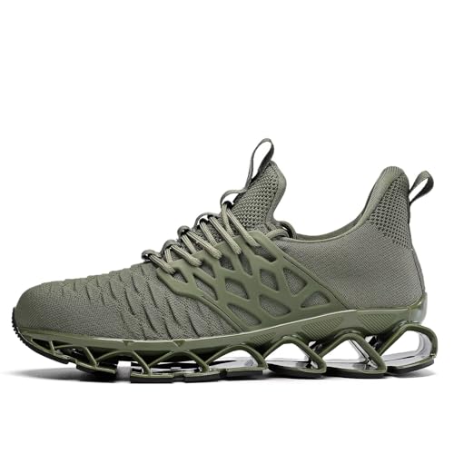 Mens Slip on Walking Shoes Running Blade Tennis Casual Fashion Sneakers Comfortable Non Slip Gym Athletic Sport Trainers