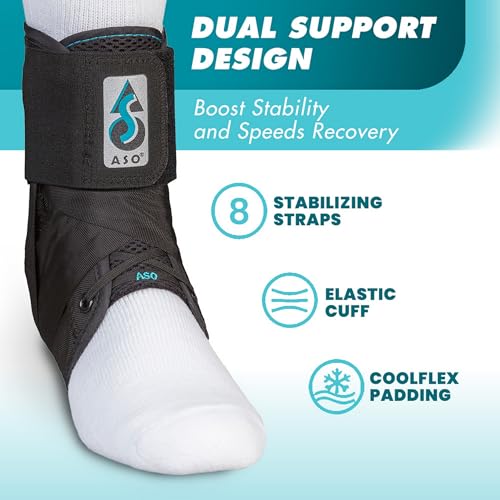 Med Spec ASO Ankle Stabilizer – Ankle Brace for Sprained Ankle and Peroneal Tendonitis, Orthopedic Ankle Support for Men, ...