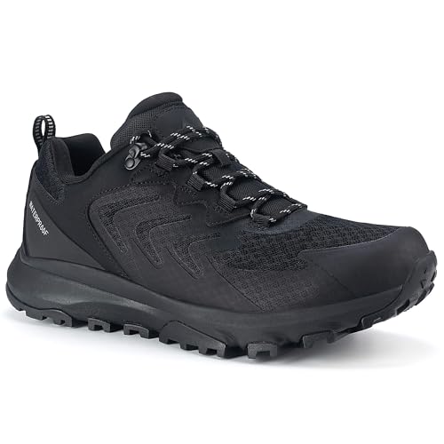 OUTJET Men's Waterproof Hiking Shoes Lightweight Breathable Anti Slip Outdoor Trails Shoes