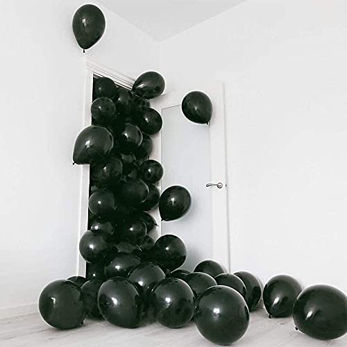 KBZVNAF Black Balloons Latex Party Balloons - 50 Pack 12 inch Helium Matte Black Balloons for Wedding Graduation Baby Show...