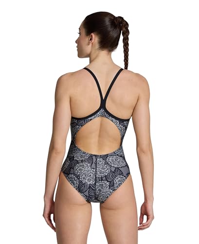 ARENA Womens Performance Women's Hydrangea Bouquet Team Print Light Drop Back Bathing Suit