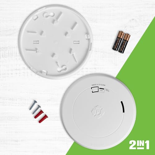 First Alert BRK Battery-Operated Combination Smoke & Carbon Monoxide Alarm with Slim Profile Design, 1-Pack