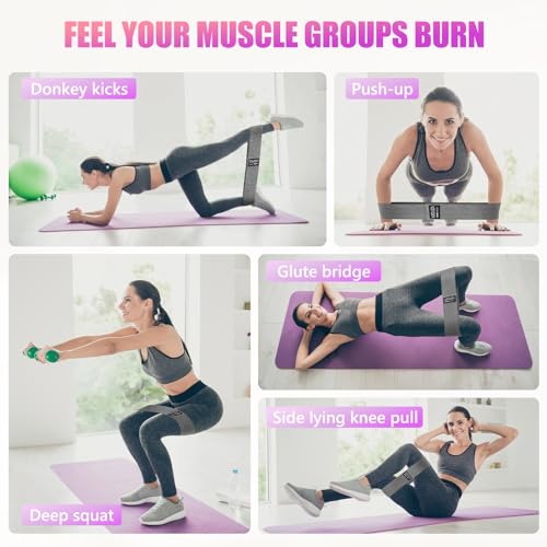 Resistance Bands for Working Out, Exercise Workout Bands for Women & Men, 3 Levels Elastic Stretch Bands for Exercise with...