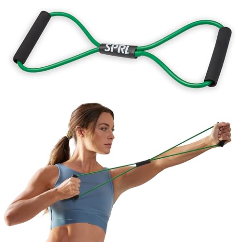 SPRI Ultra Toner Figure 8 Resistance Band with Padded Handles Great for Stretch, Exercise, Fitness Training, Yoga, Resista...