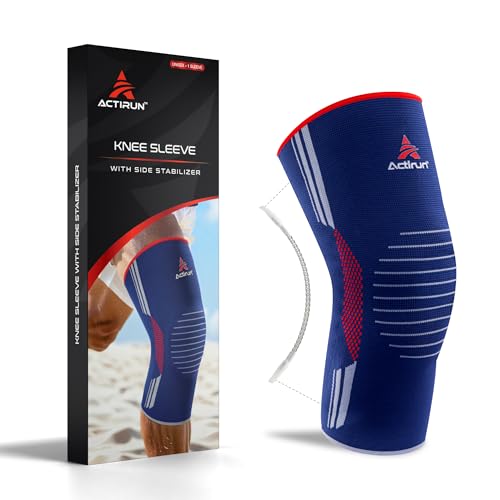 Actirun High-Stability Knee Sleeve with Side Stabilizers – Firm Compression Support for Men & Women – Recovery for Meniscu...