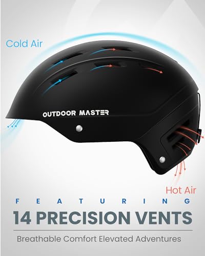 OutdoorMaster Kelvin II Ski Helmet - Snow Sport Helmet Snowboard Helmet for Men Women & Youth