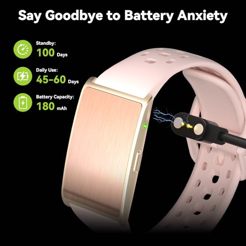iSo Tech Smart Bracelet for Men Women, Activity Health Fitness Trackers with 60-Day Battery Life, 24/7 Continuous Heart Ra...