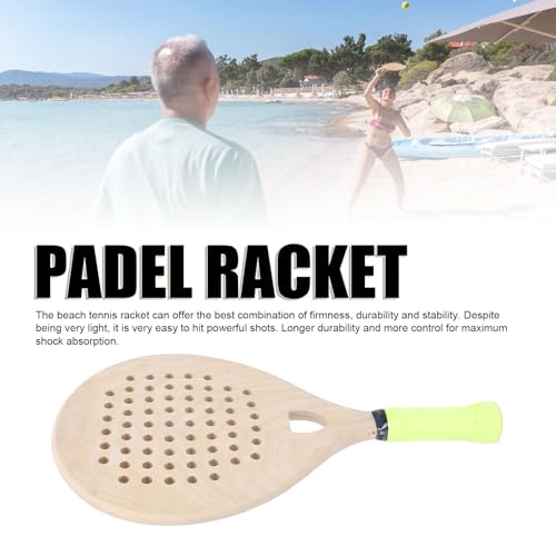 Drfeify Beach Tennis Paddle, Anti Slip Lightweight Design for Enhanced Control, Red Oak Beach Tennis Racket for Beginners,...