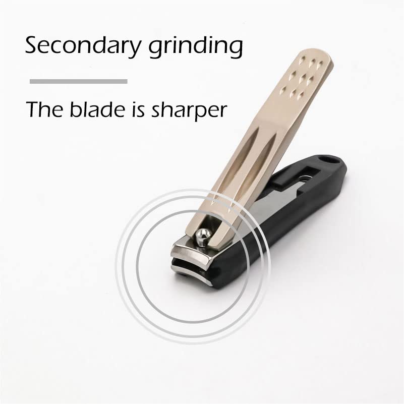 Nail Clippers, Stainless Steel Anti-Splash Nail Clippers, Nail Clippers with Flat Mouth Household File, for Manicure, Pedicure,