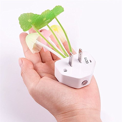 Zezhou Smart Dusk To Dawn Sensor Led Night Light, 0.6W Multi-Color Mushroom Design, Energy Efficient Bedside Lamp For Kids & mature-themeds