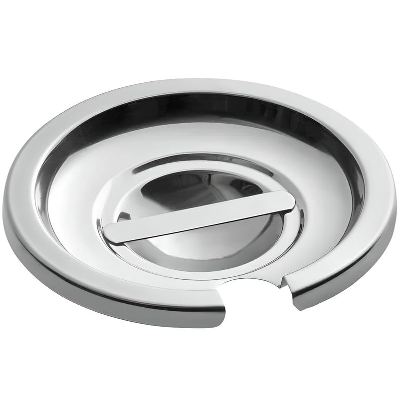 OCS Parts 2.5 Quart Stainless Steel Inset Pot with Cover and Ladle | Stainless Steel Pot with Lid and Ladle for Sauces, Soups, Stovetop, Soup Warmers, Steam Tables