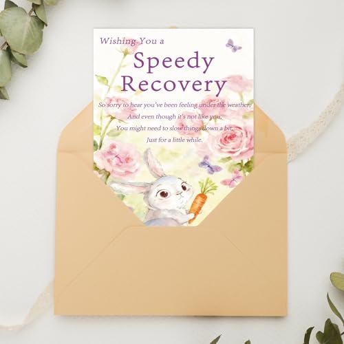 FANCYLUCKY Funny Get Well Cards for Women, Humor Speedy Surgery Recovery Card Gifts for Friends Family Colleagues, Get Wel...