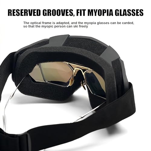 immoono Motorcycle Goggles with Face Mask, Windproof Dirt Bike Racing Ski Goggles Protective Safety Glasses with Balaclava