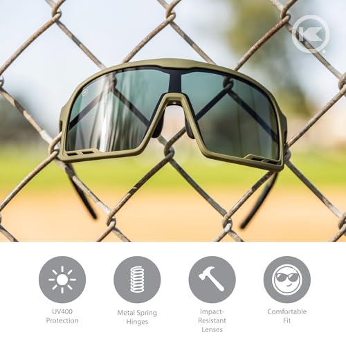 Knockaround Campeones Sport Sunglasses for Men & Women - Shield Sunglasses - UV400 Protection - Baseball, Cycling & Running