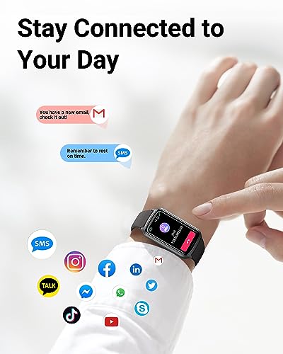 Amzhero Health Fitness Tracker with 24/7 Heart Rate, Blood Oxygen, Blood Pressure, Sleep Tracker, 5ATM Waterproof Activity...