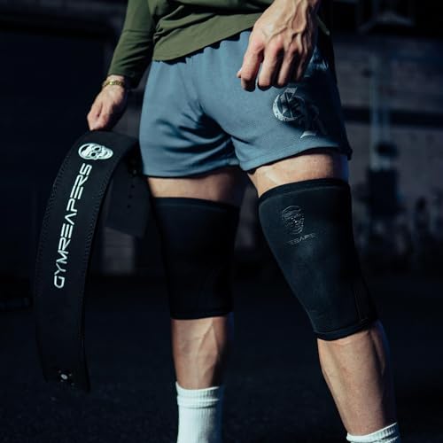 Gymreapers Knee Sleeves (1 Pair) With Gym Bag - IPF Approved - Knee Compression Sleeve Support for Squats, Weightlifting, ...