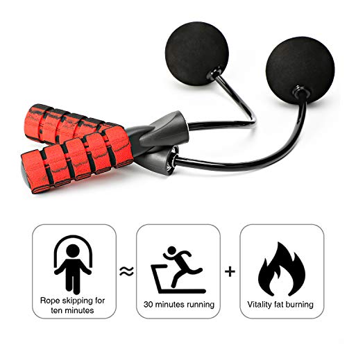 APLUGTEK Jump Rope, Training Ropeless Skipping Rope for Fitness, Adjustable Weighted Cordless Jump Rope for Men and Women