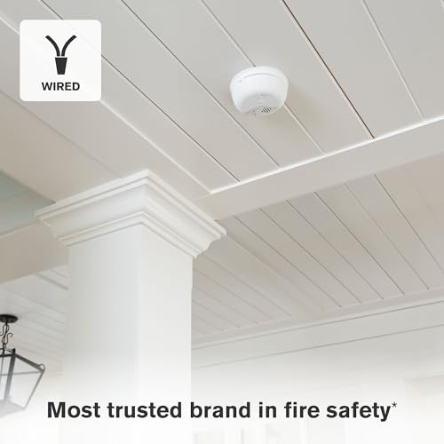 First Alert SMICO100-AC Interconnect Hardwire Combination Smoke & Carbon Monoxide Alarm with Battery Backup, 6-Pack