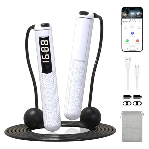 SaintCos Cordless Gravity Jump Rope, Smart Jump Rope with Counter for Gym, Fat Burning & Calorie Burn, APP Data Analysis, ...
