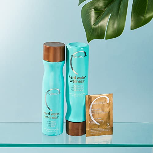 Malibu C Hard Water Wellness Shampoo - Hydrating, Sulfate-Free Hair Care for Hard Water - Removes Minerals and Buildup