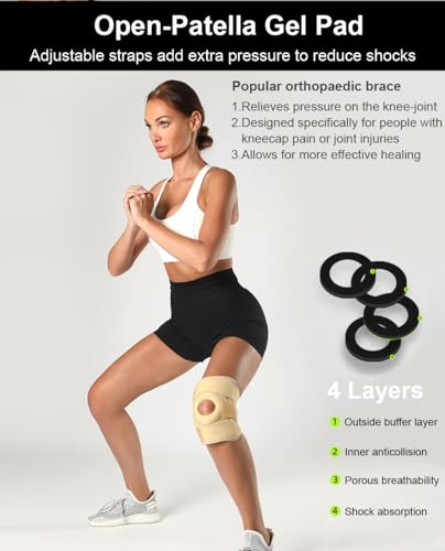 Knee Braces for Knee Pain Women Men, Patellar Tendon Support Strap, Knee Brace for Meniscus Tear Compression Sleeve for Kn...