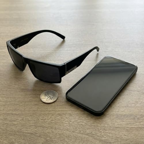 Locs Mens Flat Top Gangster Sunglasses Black Silver Frame 91026 (Matte Black)