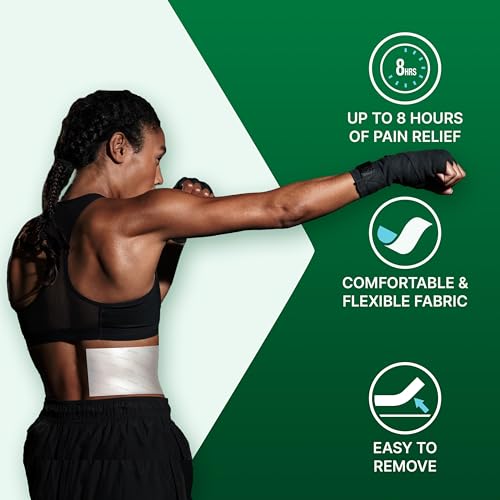 Biofreeze Large Pain Relief Patches, Menthol Pain Patches for Lower Back, Neck, Knee, & Shoulder, Comfortable & Flexible F...