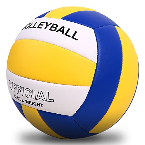 YANYODO Official Size 5 Volleyball Indoor Outdoor Volleyball Ball for Game Gym Training Beach Play Lightweight Soft Touch ...