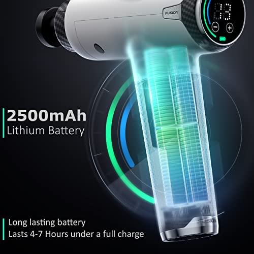 Fusion Black Pro Deep Tissue Massage Gun for Athletes - Percussion Muscle Massager for Pain Relief and Relaxation - Chirop...