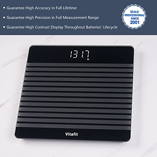 Vitafit Anti-Slip Smart Digital Bathroom Scale for Body Weight, High Accuracy Assured by Weighing Professional Since 2001,...