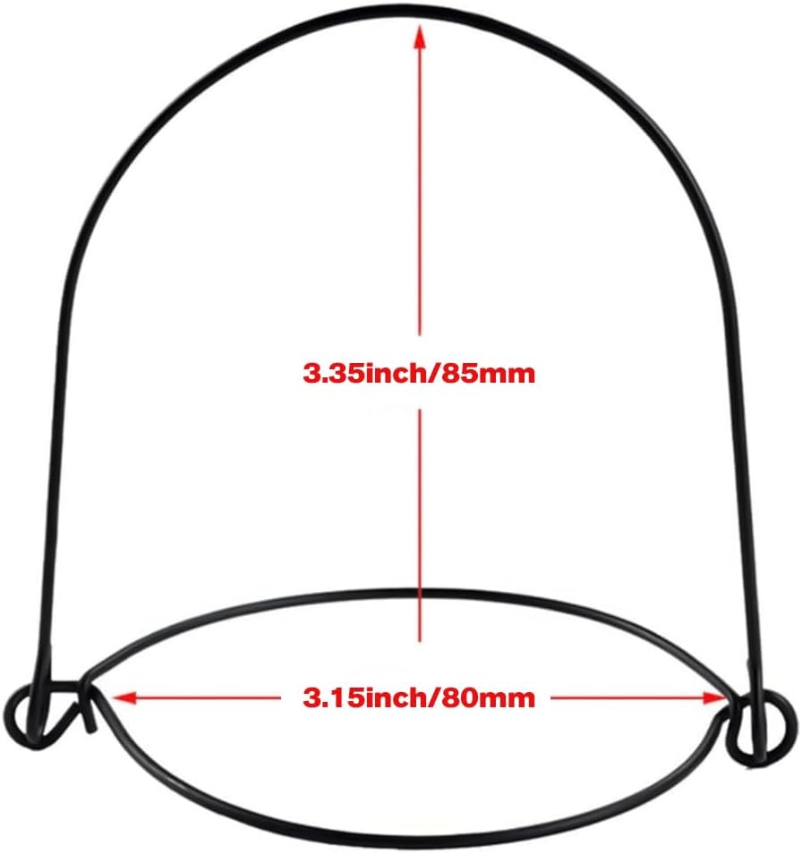 Bignc 12 Pack Black Stainless Steel Wire Handles Hangers for Regular Mouth Mason, Ball, Canning Jars