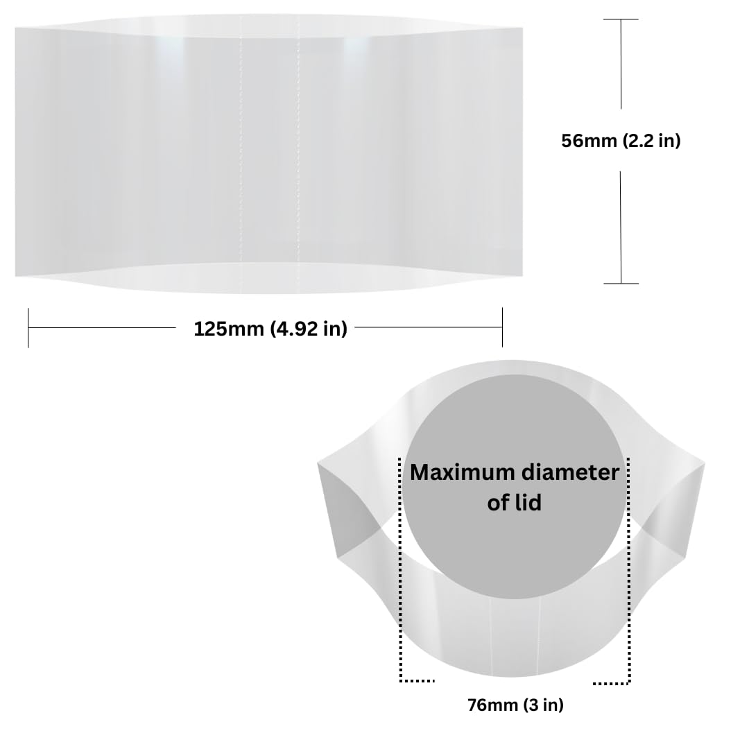 Supplement and Supply 125 x 56 mm Clear Perforated Shrink Band for Glass Jars, Plastic Jars, Metal Tins and More. [Compatible Diameter: 3”] - Bundle of 500